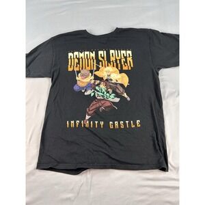 Demon Slayer Infinity Castle T Shirt Mens Large Black Anime